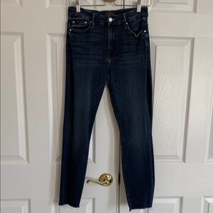MOTHER Dark Blue Ankle Jeans